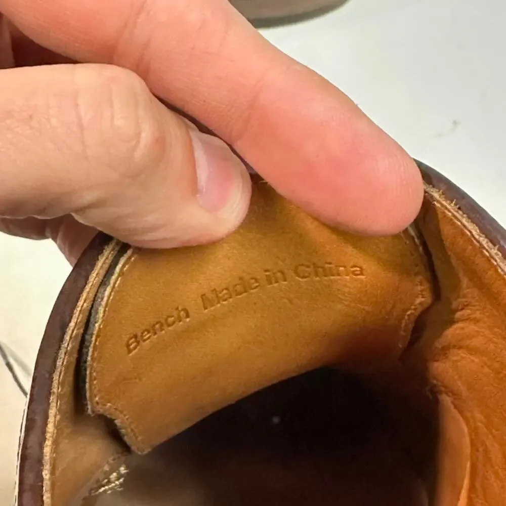 VGUC Grant Stone x J. Crew Ludlow Longwing Wingtip Derby Bench Made Brown 7.5 D